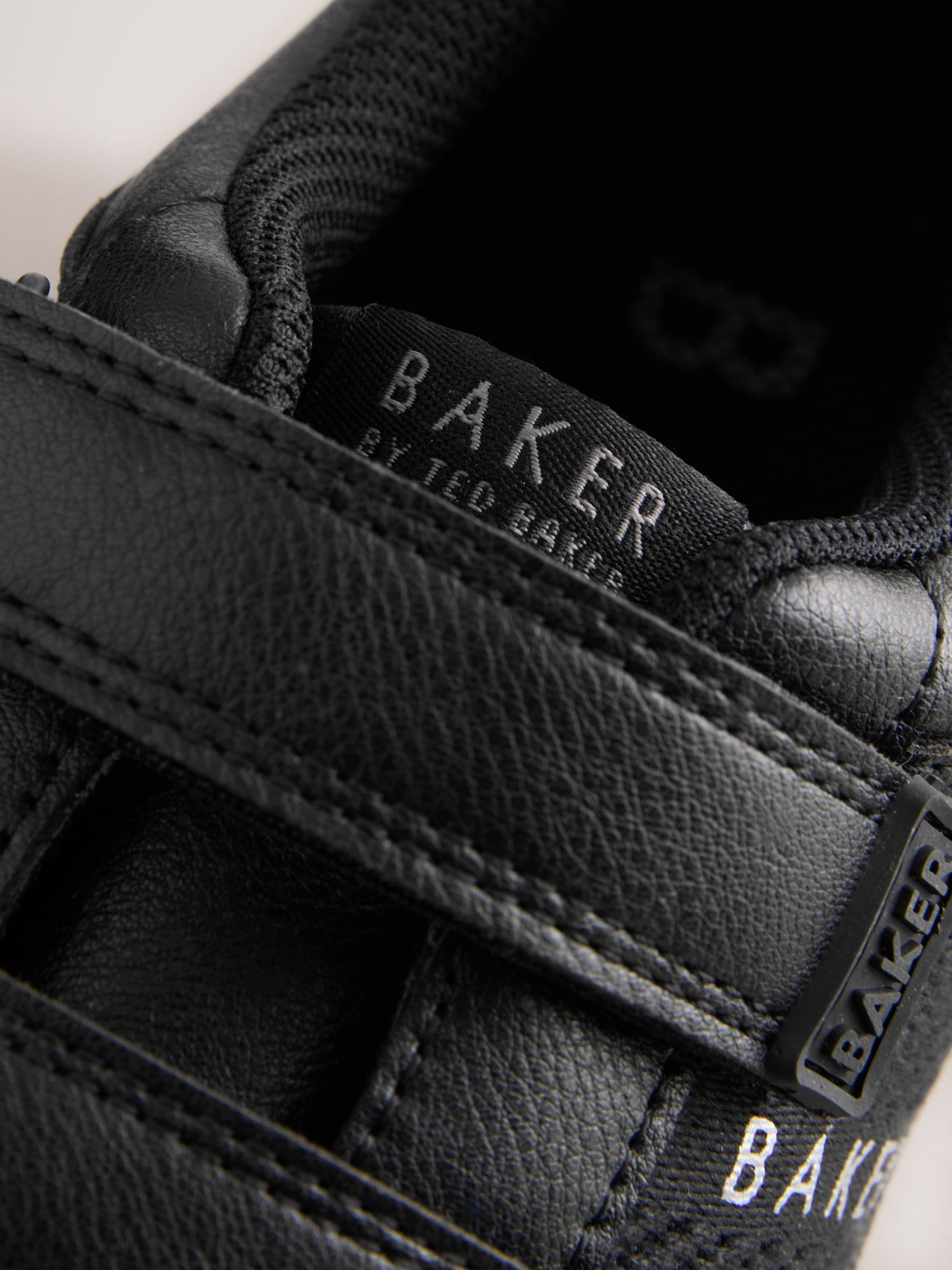 Back to School Black Branded Two Strap Touch Fastening Trainers image 5