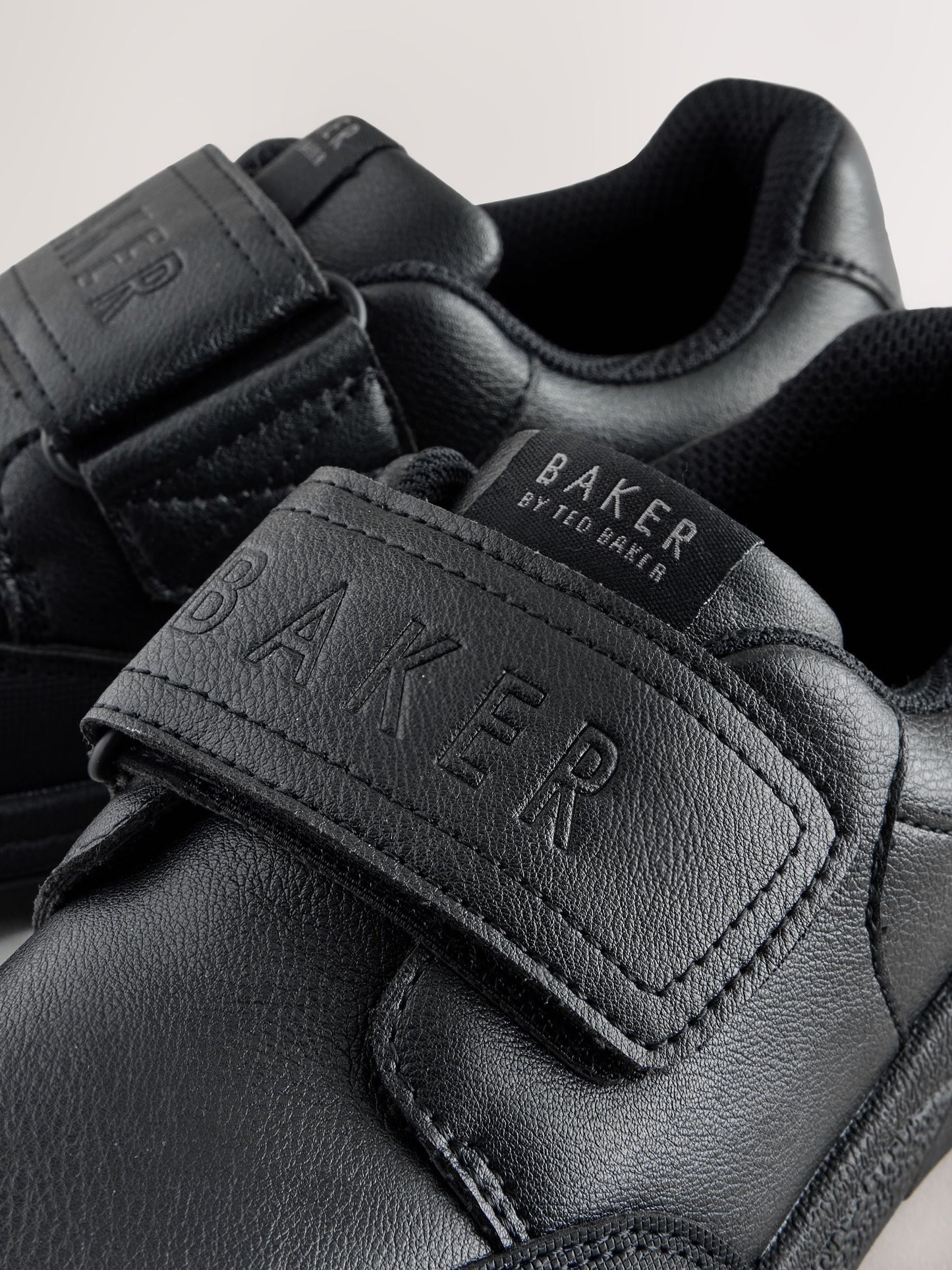 Back to School Black Branded One Strap Touch Fastening Trainers image 5