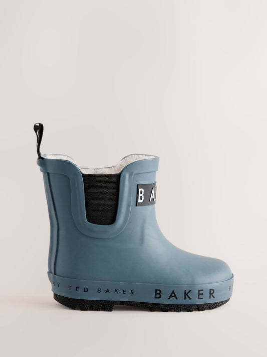 Dsiney Kidz - Baker by Ted Baker Blue Faux Fur Lined Welly Boots image 2