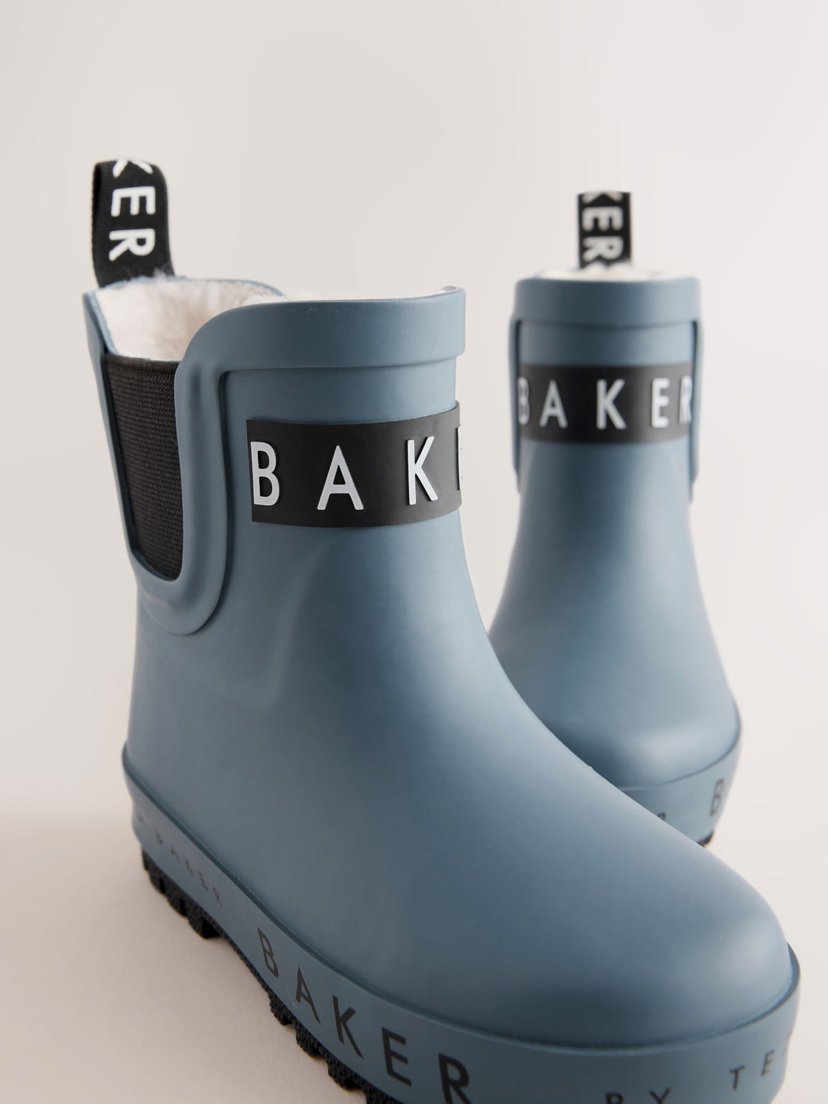 Dsiney Kidz - Baker by Ted Baker Blue Faux Fur Lined Welly Boots image 3