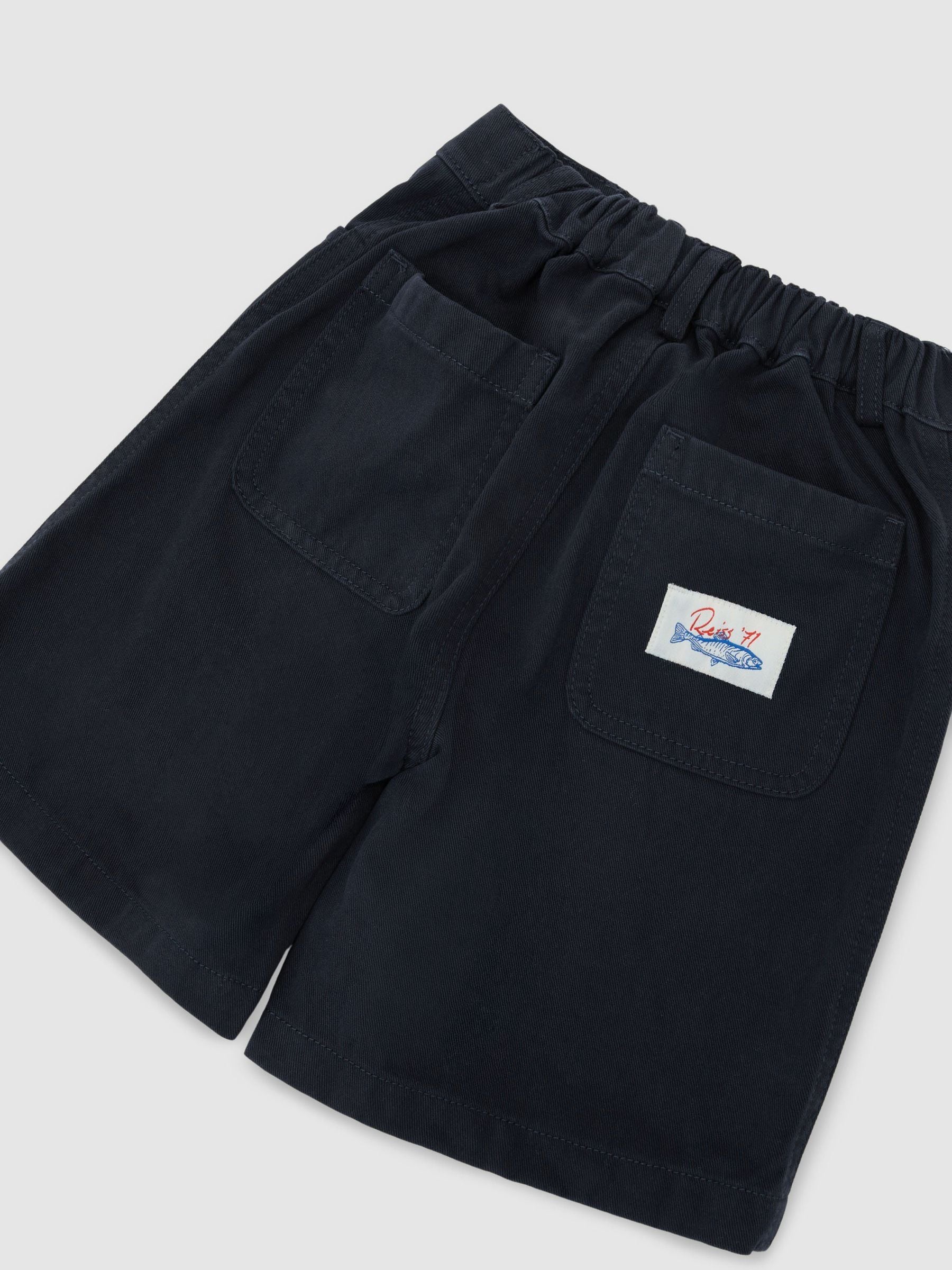 Dsiney Kidz - Reiss Blue Moby 3-9 yrs Cotton Twill Bermuda Shorts image 3