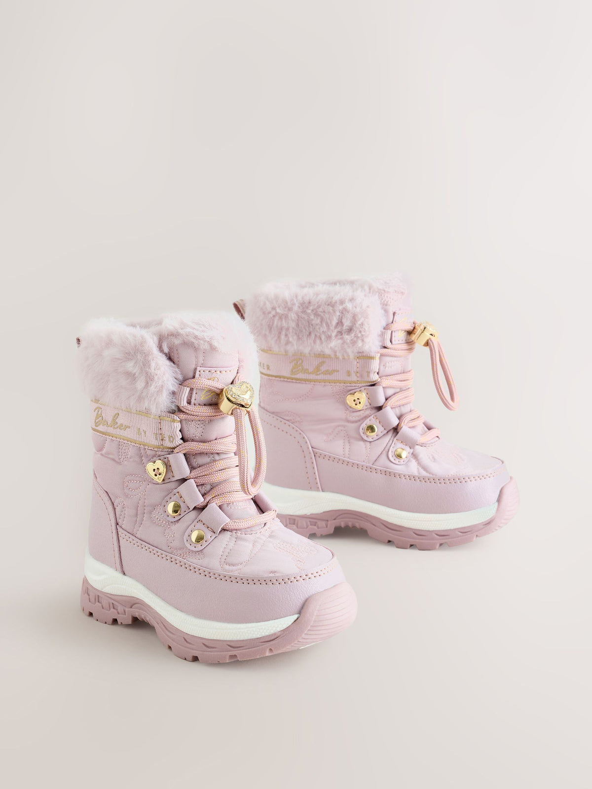 Baker by Ted Baker Pink Quilted Nylon Bow Snow Boots - image 2