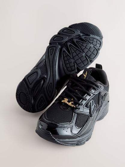 Baker by Ted Baker Black Back to School Sporty Mesh Chunky Trainers image 4