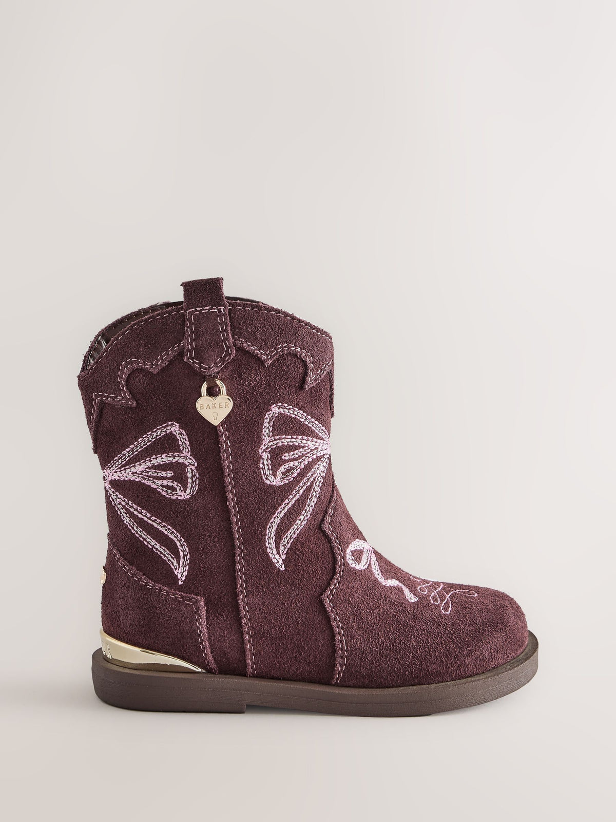 Dsiney Kidz - Baker by Ted Baker Embroidered Bow Western Style Boots image 2