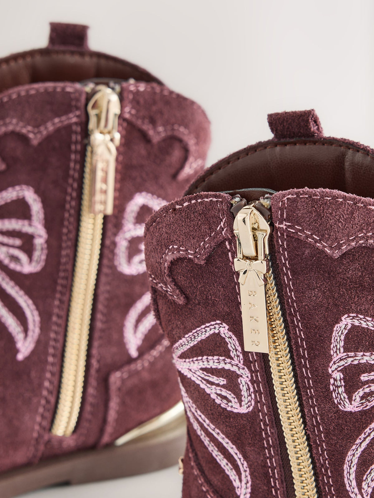 Dsiney Kidz - Baker by Ted Baker Embroidered Bow Western Style Boots image 3