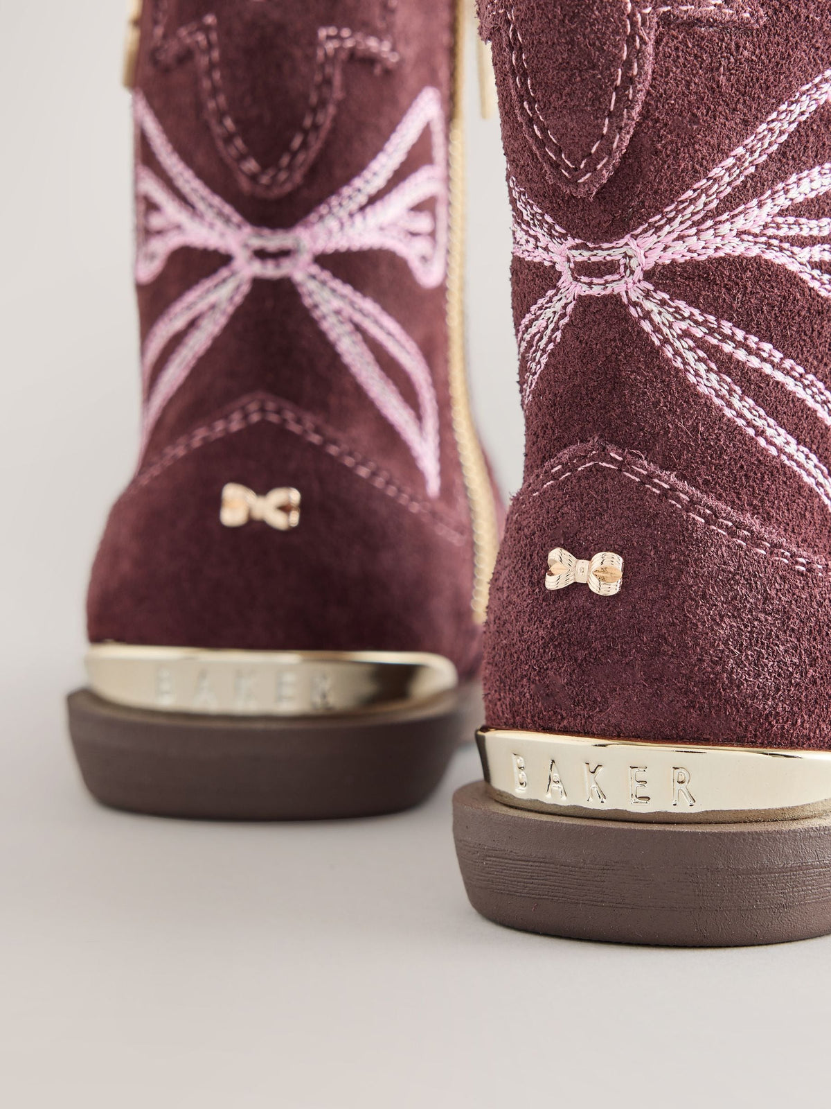 Dsiney Kidz - Baker by Ted Baker Embroidered Bow Western Style Boots image 6