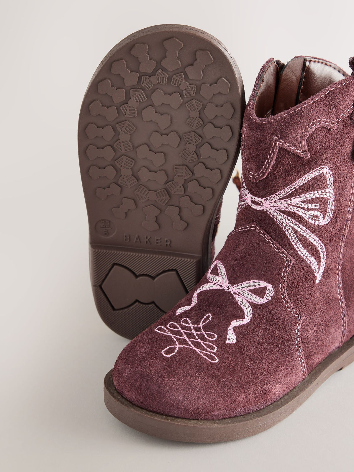 Dsiney Kidz - Baker by Ted Baker Embroidered Bow Western Style Boots image 7