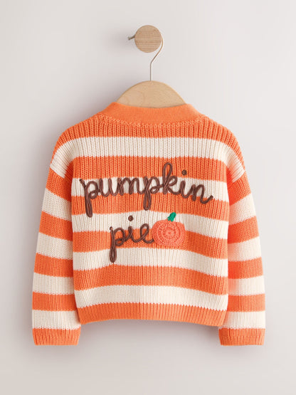 Dsiney Kidz - Orange Pumpkin Pie V-Neck Cardigan (3mths-7yrs) image 1