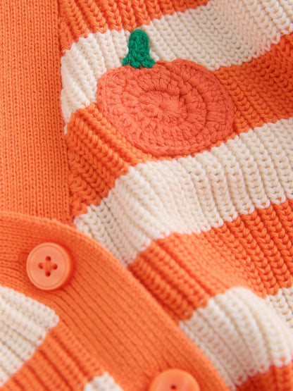 Dsiney Kidz - Orange Pumpkin Pie V-Neck Cardigan (3mths-7yrs) image 3