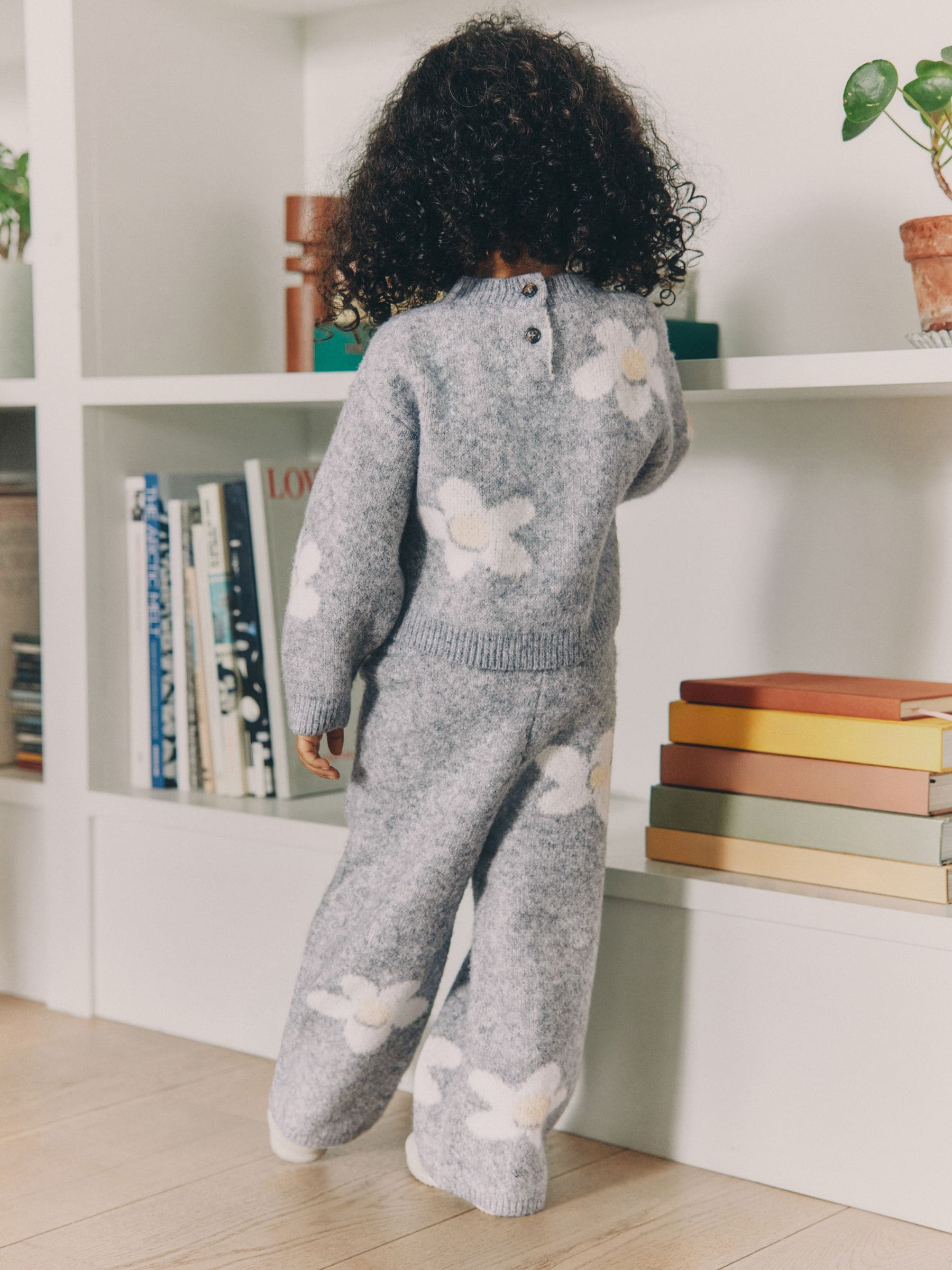 Grey Daisy Jumper and Trousers Set (3mths-7yrs) image 3