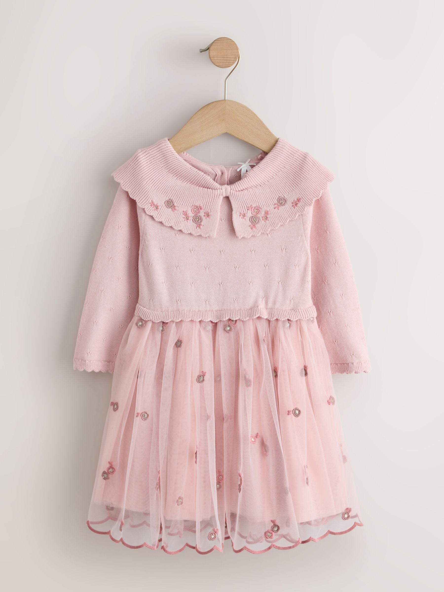 Pink Occassion Bow Collar Dress (3mths-10yrs) image 1