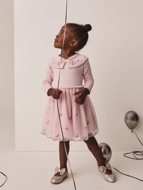Dsiney Kidz - Pink Occassion Bow Collar Dress (3mths-10yrs) image 1