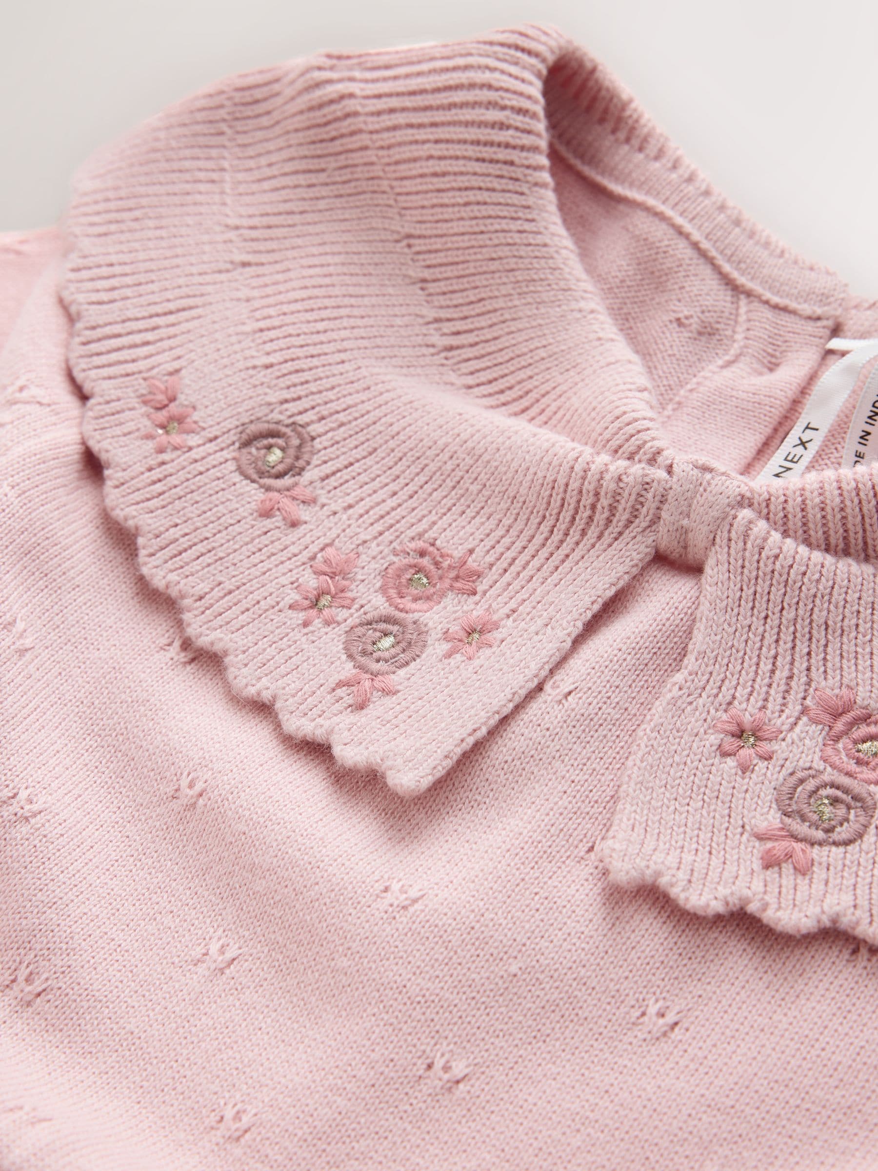 Pink Occassion Bow Collar Dress (3mths-10yrs) image 3