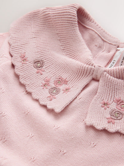 Pink Occassion Bow Collar Dress (3mths-10yrs) image 3