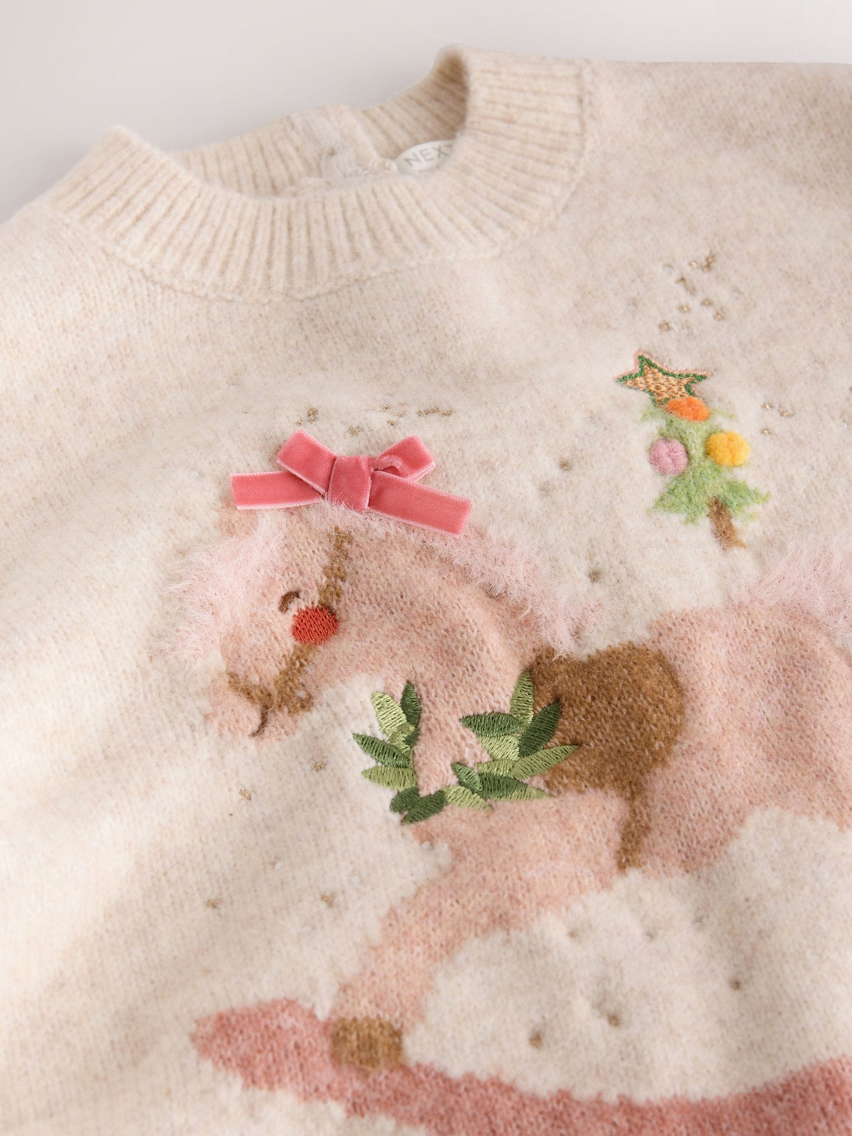 Ecru Rocking Horse Knitted Jumper Dress (3mths-7yrs) - image 8