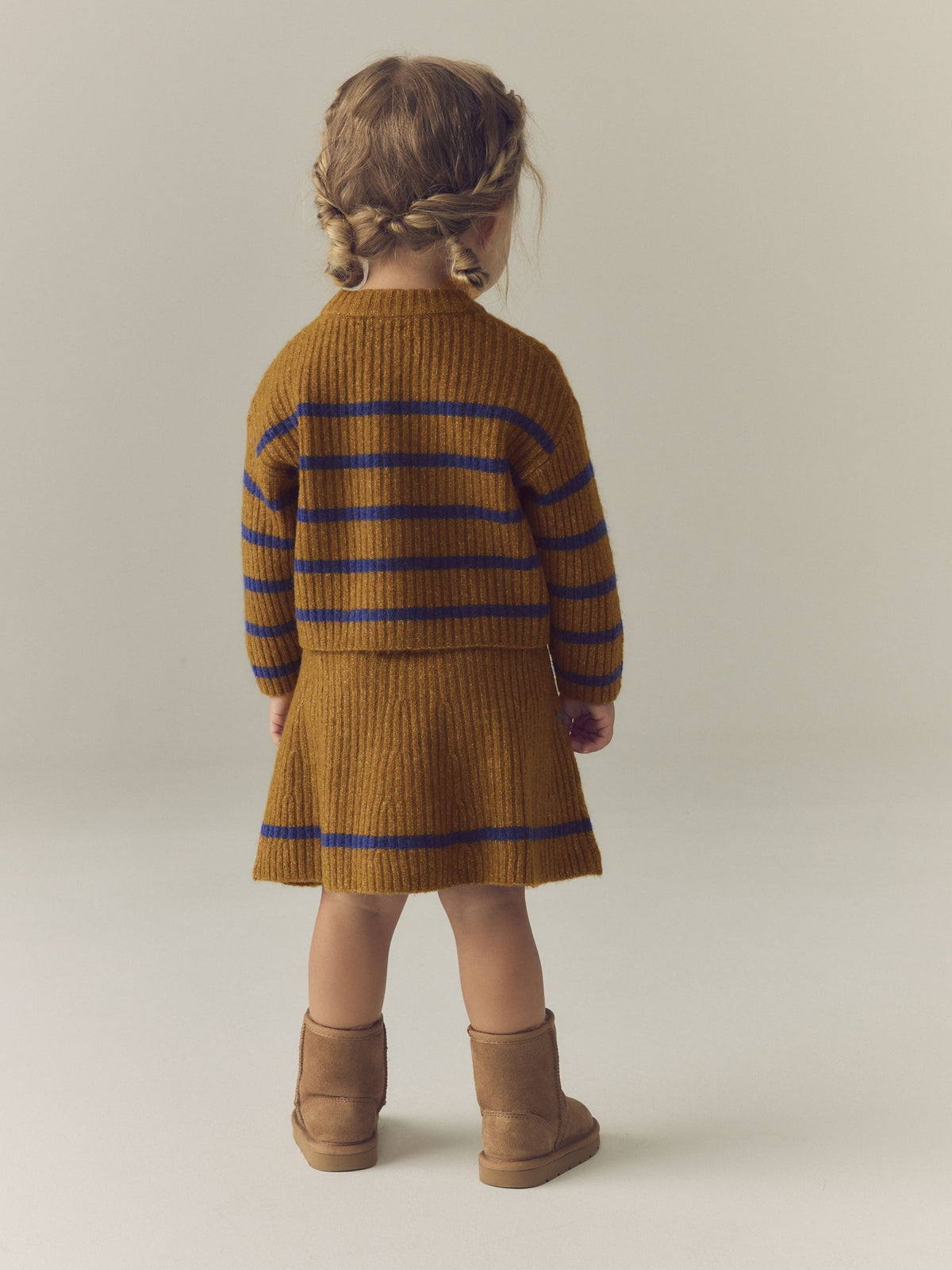 Brown and Blue Stripe Rib Skirt Set (3mths-7yrs) - image 2