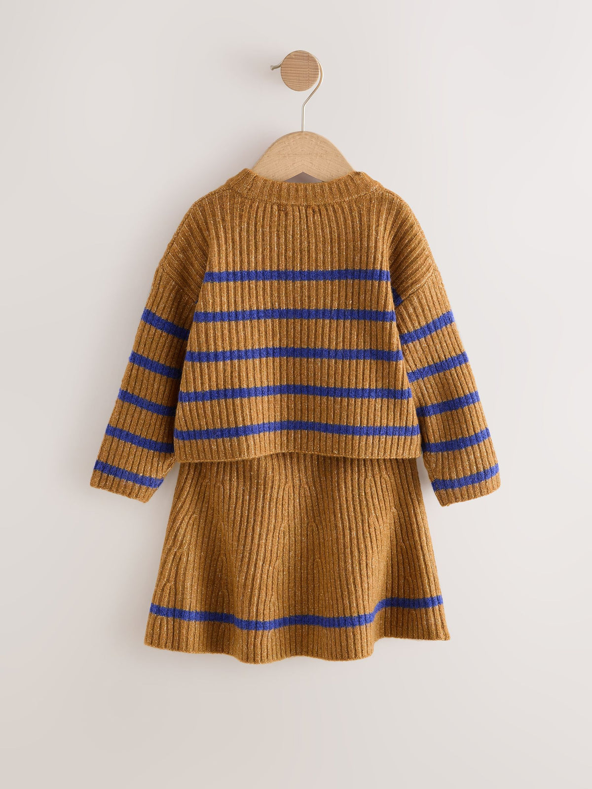 Brown and Blue Stripe Rib Skirt Set (3mths-7yrs) - image 6