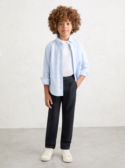 Reiss Navy Brighton 3-9 yrs Slim-Fit Pleated Trouser image 1