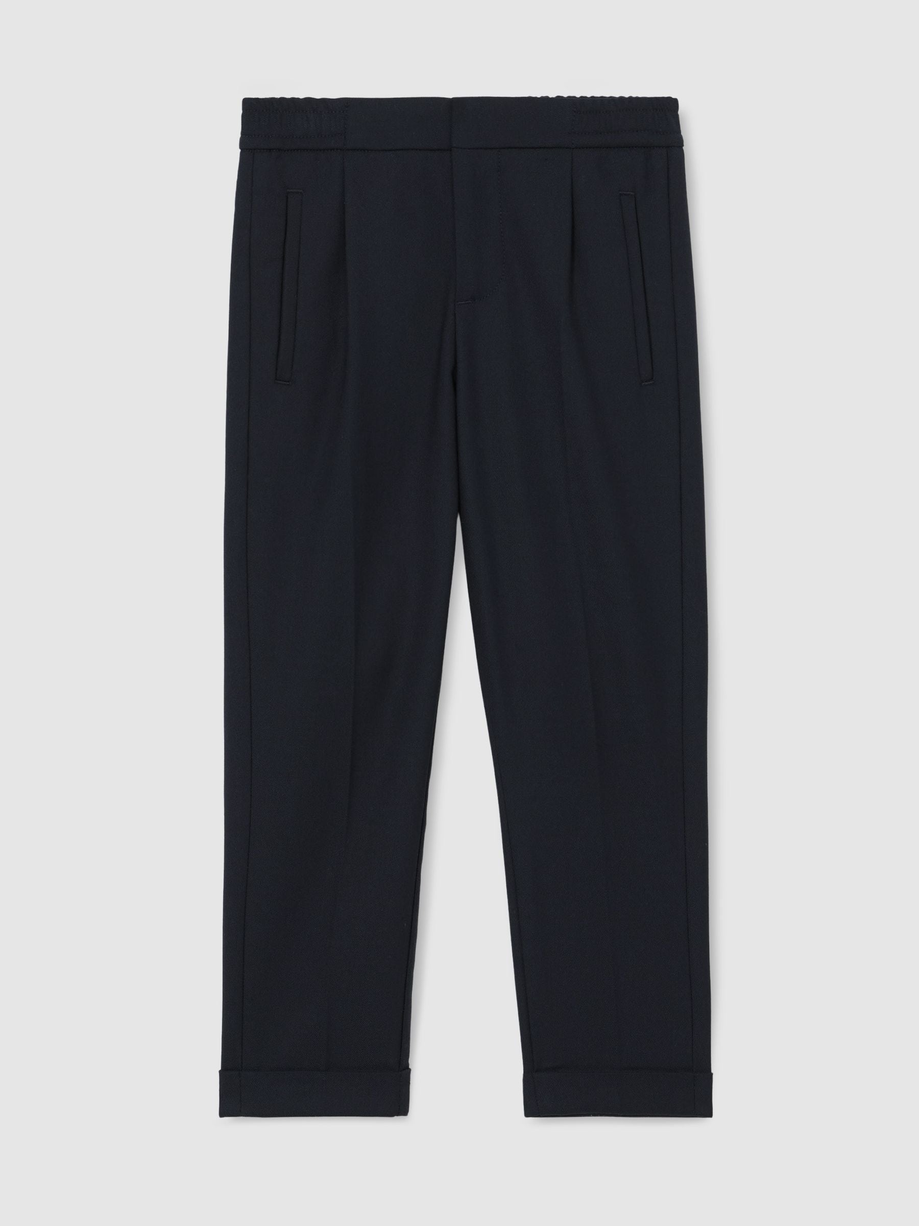 Reiss Navy Brighton 3-9 yrs Slim-Fit Pleated Trouser image 2