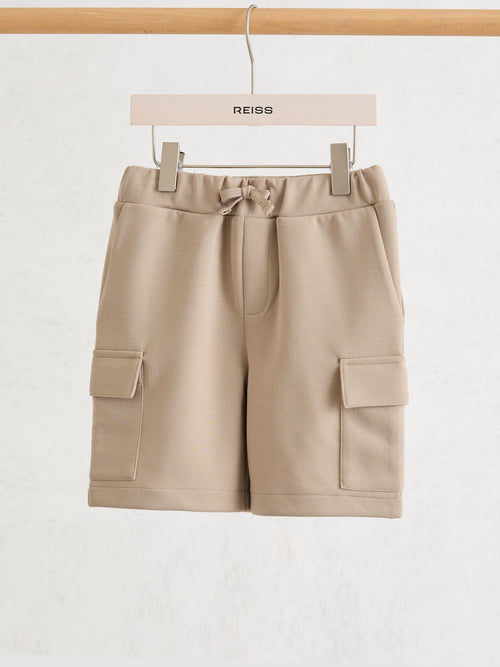 Reiss Stone Oliver 3-9 yrs Premium Interlock-Jersey Cargo Shorts image 1