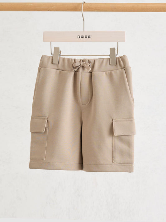 Reiss Stone Oliver 3-9 yrs Premium Interlock-Jersey Cargo Shorts image 1