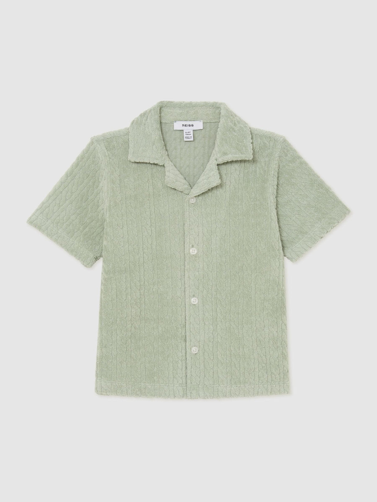 Reiss Sage Shore 3-9 yrs Towelling Cuban-Collar Shirt image 1