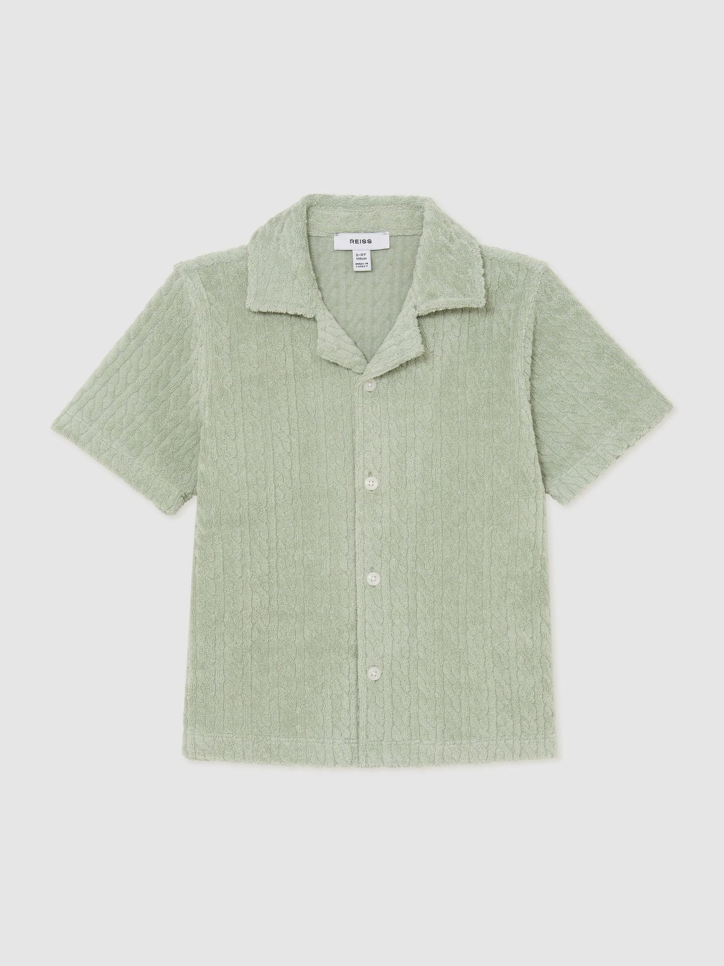 Reiss Sage Shore 9-13 yrs Towelling Cuban-Collar Shirt image 2