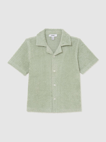 Reiss Sage Shore 9-13 yrs Towelling Cuban-Collar Shirt image 2