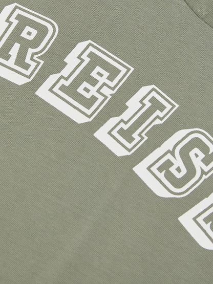 Dsiney Kidz - Reiss Sage/Off White Leonard 3-9 yrs Cotton Logo-Print Oversize T-Shirt image 4