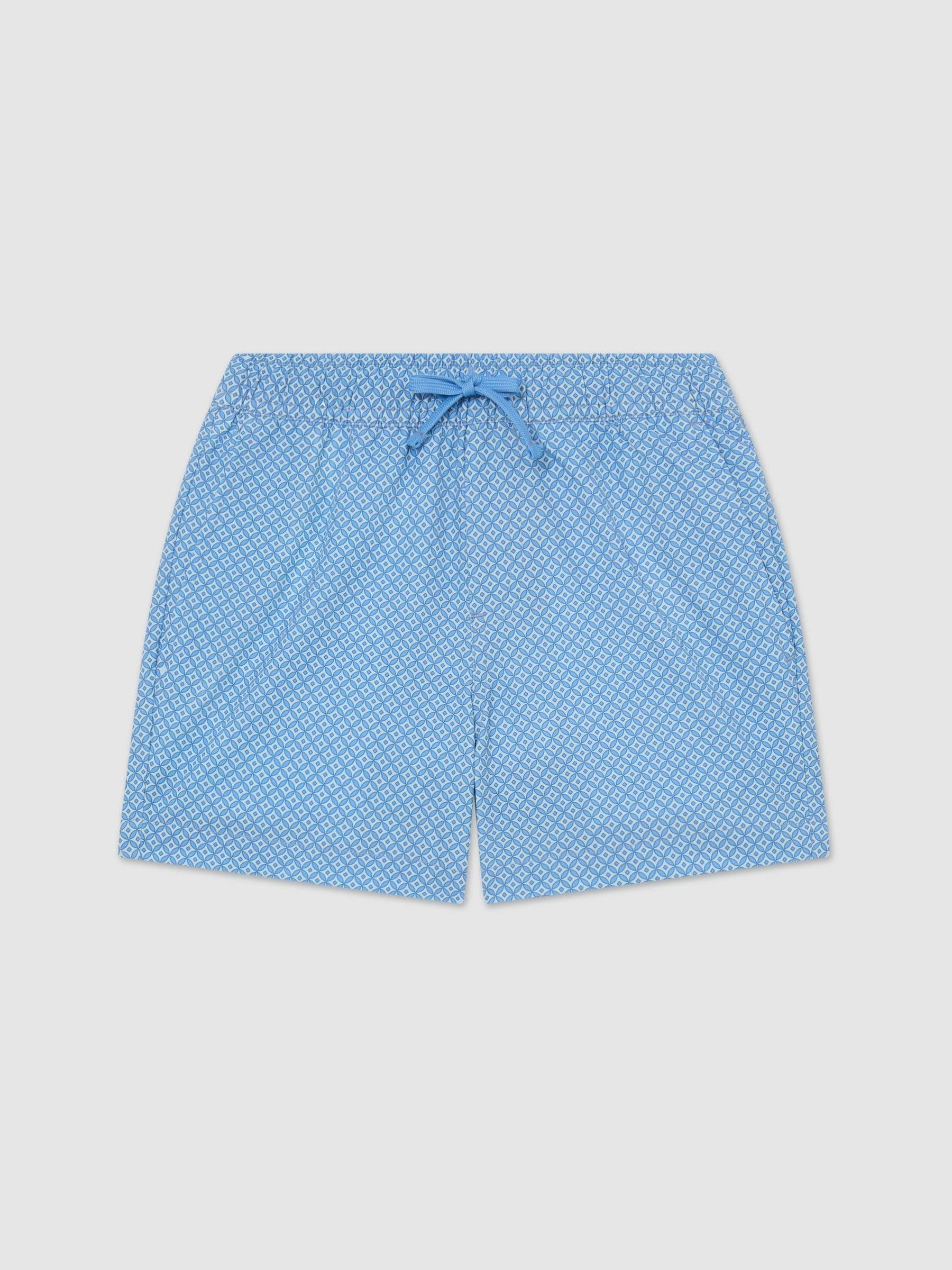 Reiss Blue Cliff 3-9 yrs Printed Drawstring Swim Shorts image 1