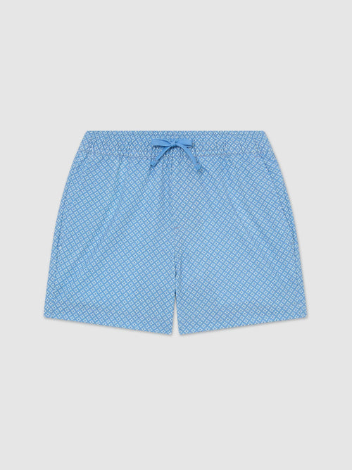 Reiss Blue Cliff 3-9 yrs Printed Drawstring Swim Shorts image 1