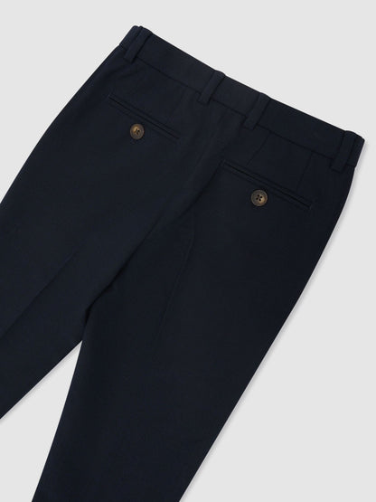 Reiss Navy Belmont T 3-9 yrs Slim-Fit Trousers With Wool image 3