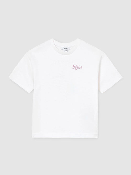 Reiss Optic White Baden 3-9 yrs Cotton Ice Lolly-Print T-Shirt image 1