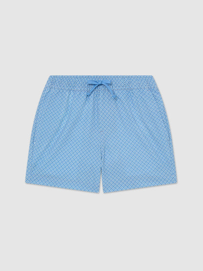 Reiss Blue Cliff 9-13 yrs Printed Drawstring Swim Shorts image 2