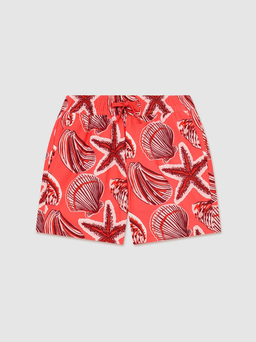 Reiss Coral Cliff 3-9 yrs Printed Drawstring Swim Shorts image 1