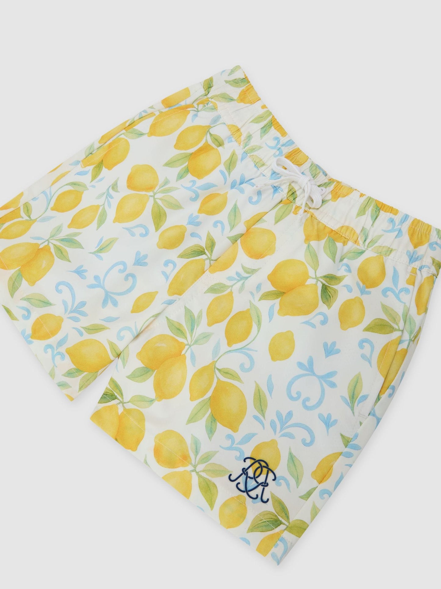 Reiss White Cliff 3-9 yrs Printed Drawstring Swim Shorts image 3