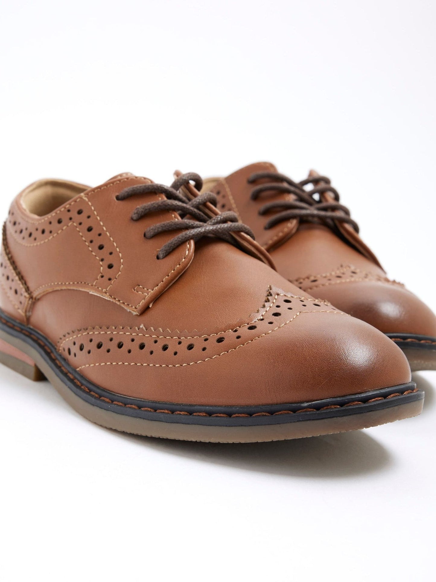 River Island Brown Brogue Shoes image 4