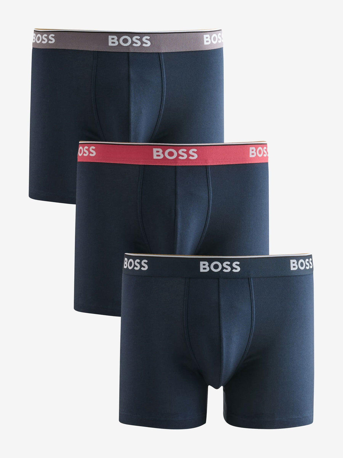 Dsiney Kidz - BOSS Navy Blue Power Logo Hipster Boxers 3 Pack image 1