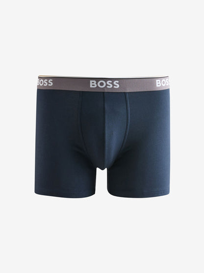 Dsiney Kidz - BOSS Navy Blue Power Logo Hipster Boxers 3 Pack image 2