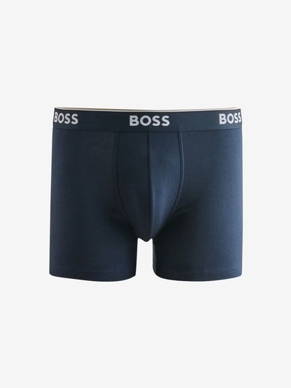 Dsiney Kidz - BOSS Navy Blue Power Logo Hipster Boxers 3 Pack image 4