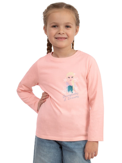 Character Pink Disney Frozen Elsa And Anna Long Sleeve T-Shirt image 1