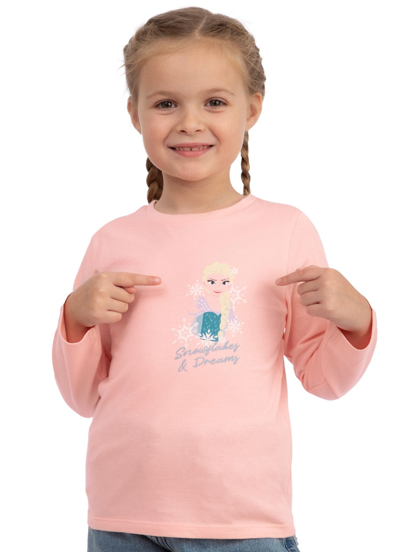 Character Pink Disney Frozen Elsa And Anna Long Sleeve T-Shirt image 3