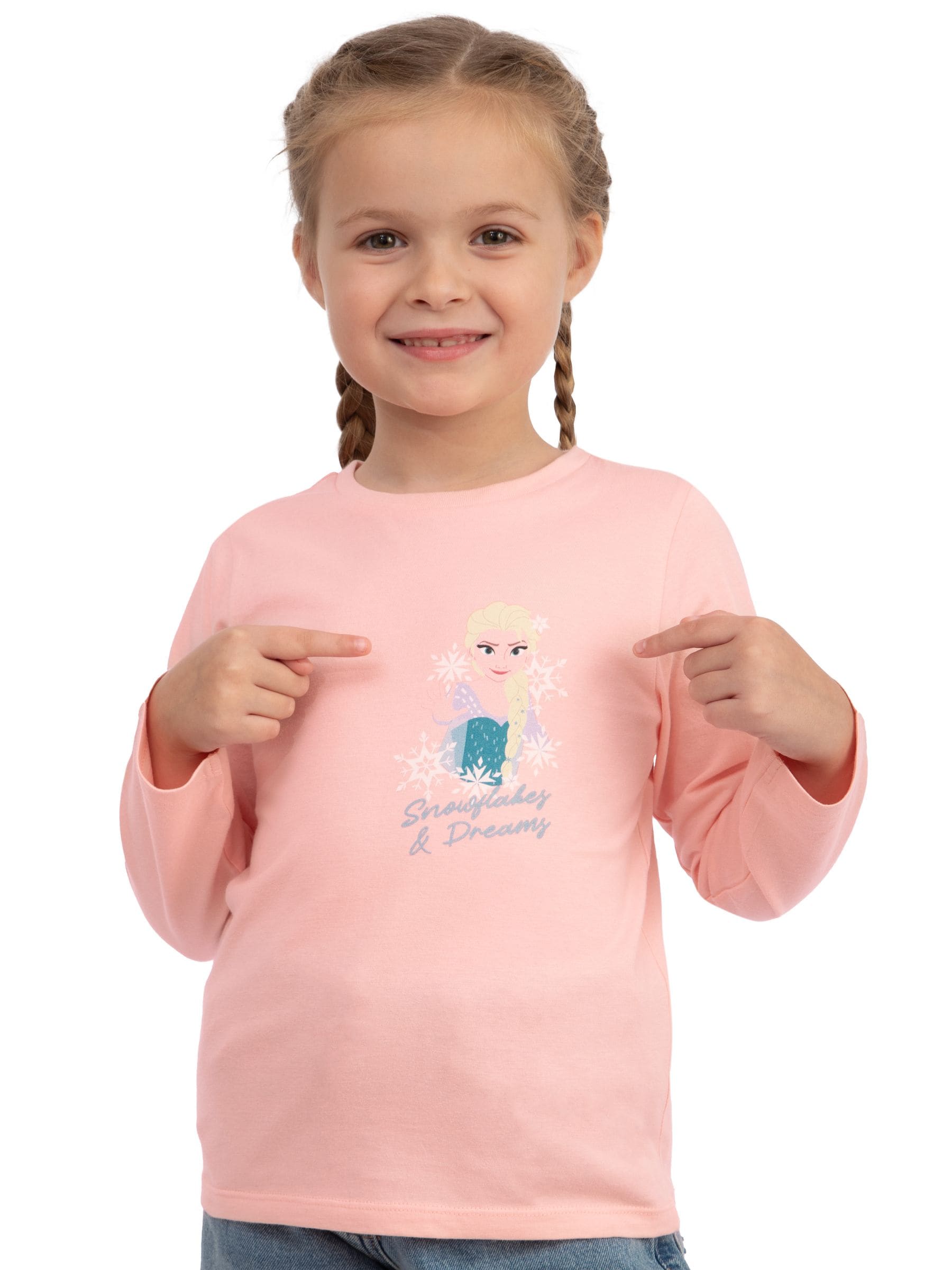 Character Pink Disney Frozen Elsa And Anna Long Sleeve T-Shirt image 3
