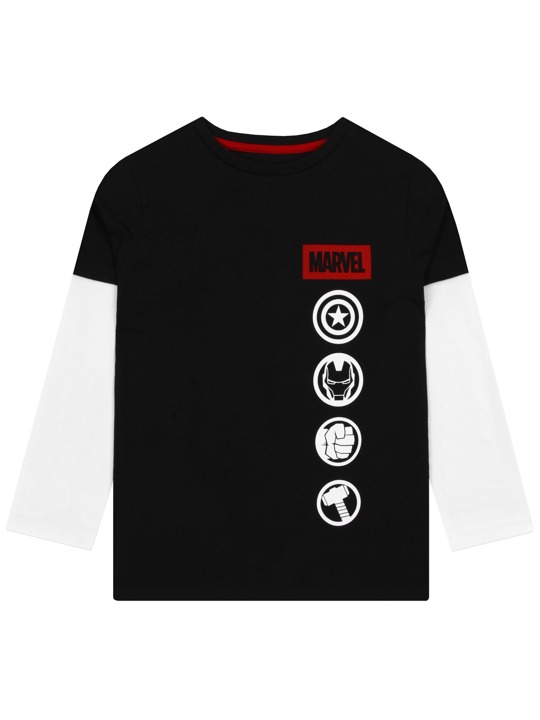 Character Black The Avengers Boys Long Sleeve T-Shirt image 2