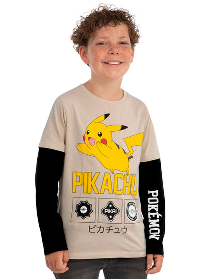Character Natural Pokemon Pikachu Long Sleeve T-Shirt image 5
