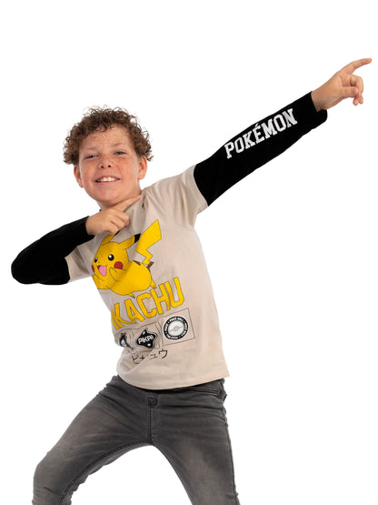Character Natural Pokemon Pikachu Long Sleeve T-Shirt image 6