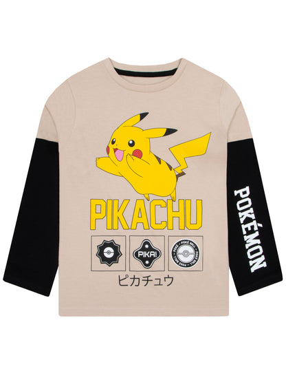 Character Natural Pokemon Pikachu Long Sleeve T-Shirt image 7