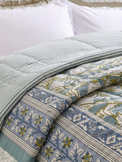 Wylder Blue Annabelle Vintage Floral Bedspread image 2