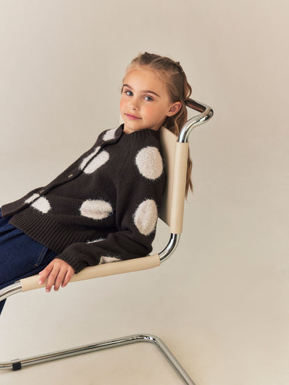 Dsiney Kidz - Brown Spot Tinsel Cardigan (3-16yrs) image 3
