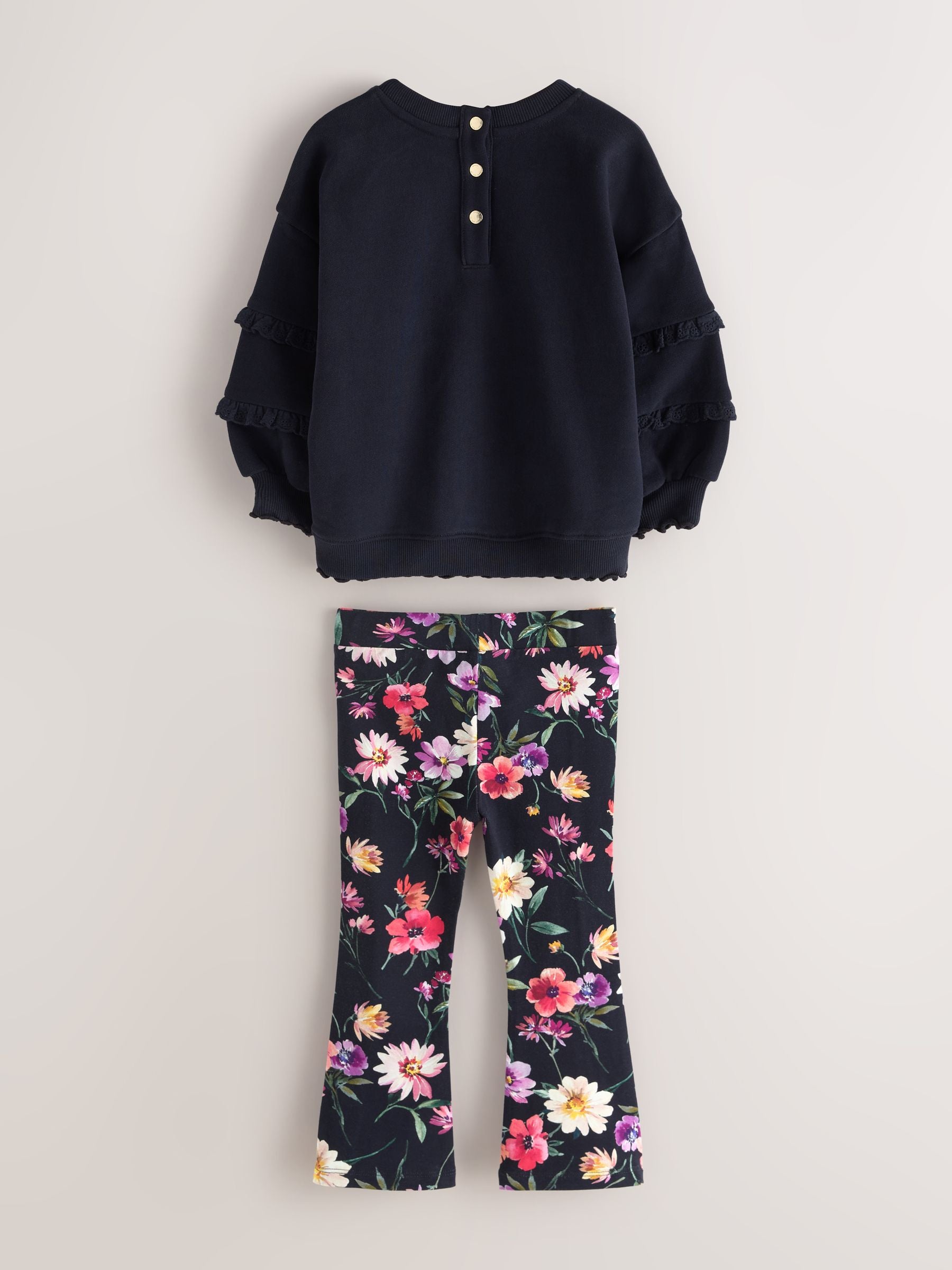 Baker by Ted Baker 2 Piece Sweat Top & Floral Printed Flare Leggings Set image 7